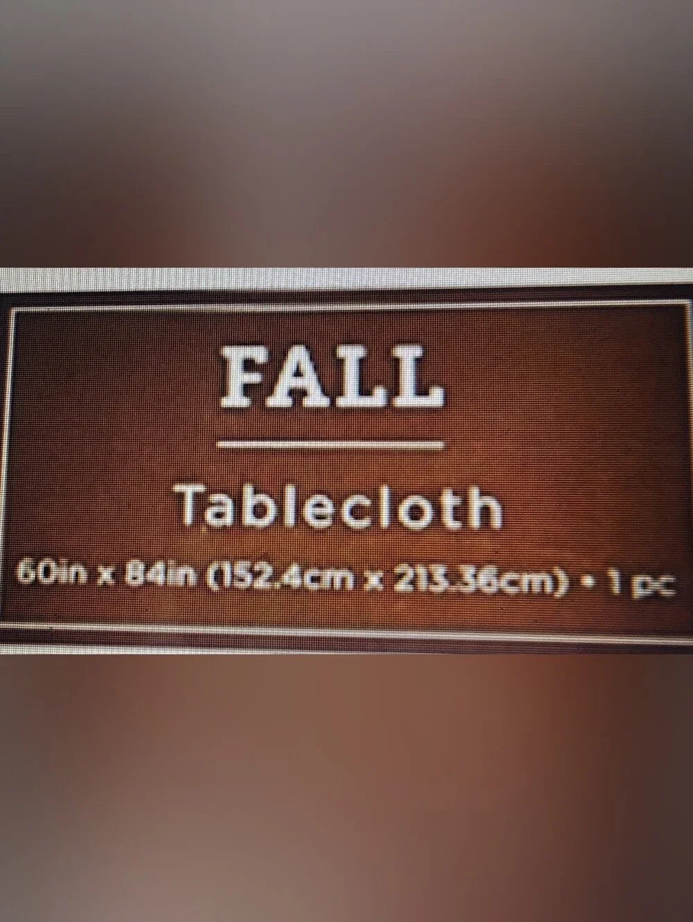 Tablecloth (1), Napkins (8), & Holders (8), Set Autumn Colors NWT